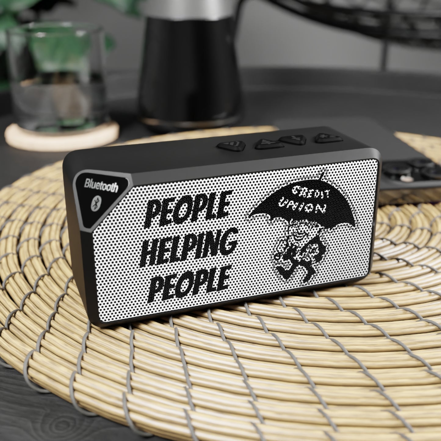 Credit Union Umbrella Man Compact Bluetooth Speaker