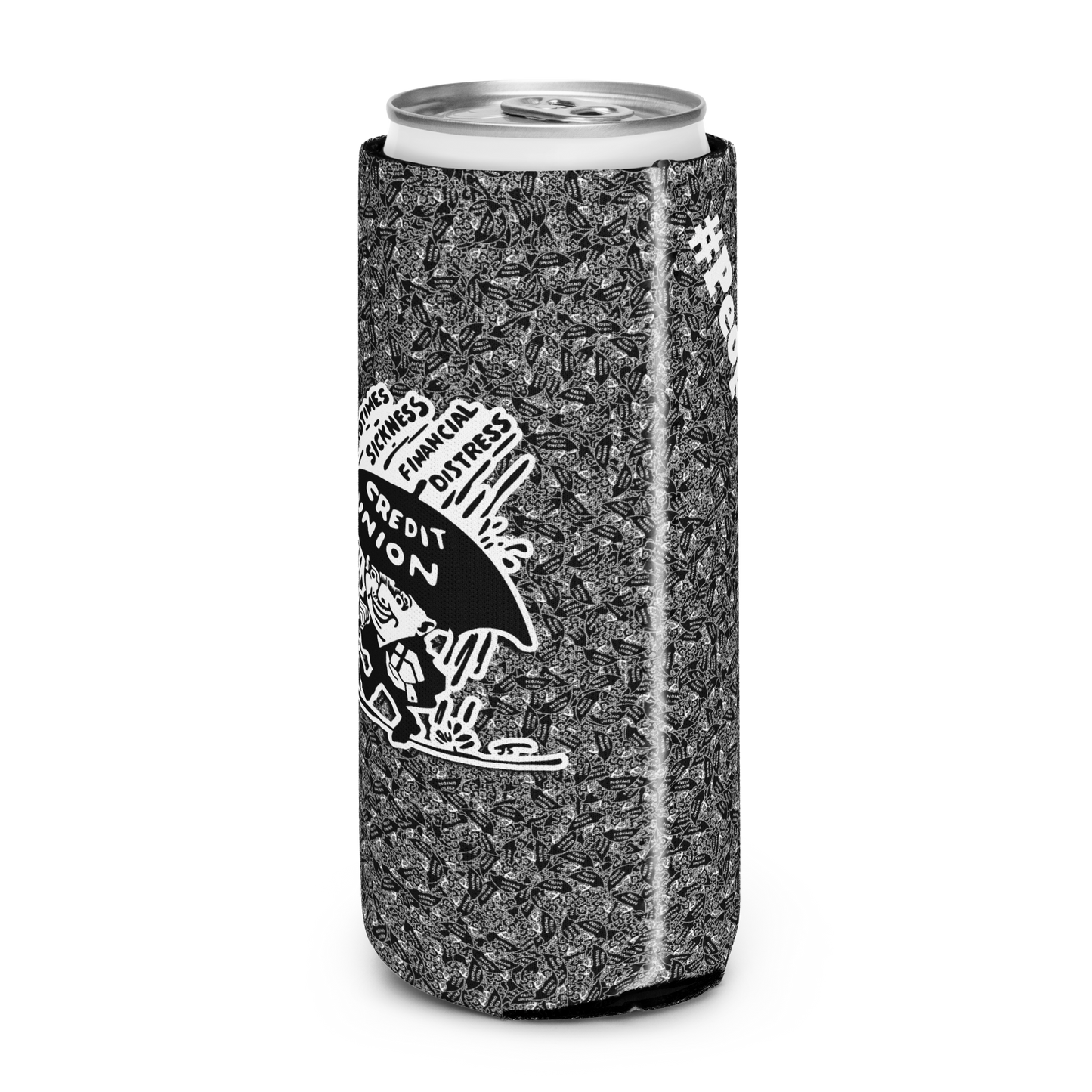 Umbrella Man People Helping People Can Koozie (2 sizes)