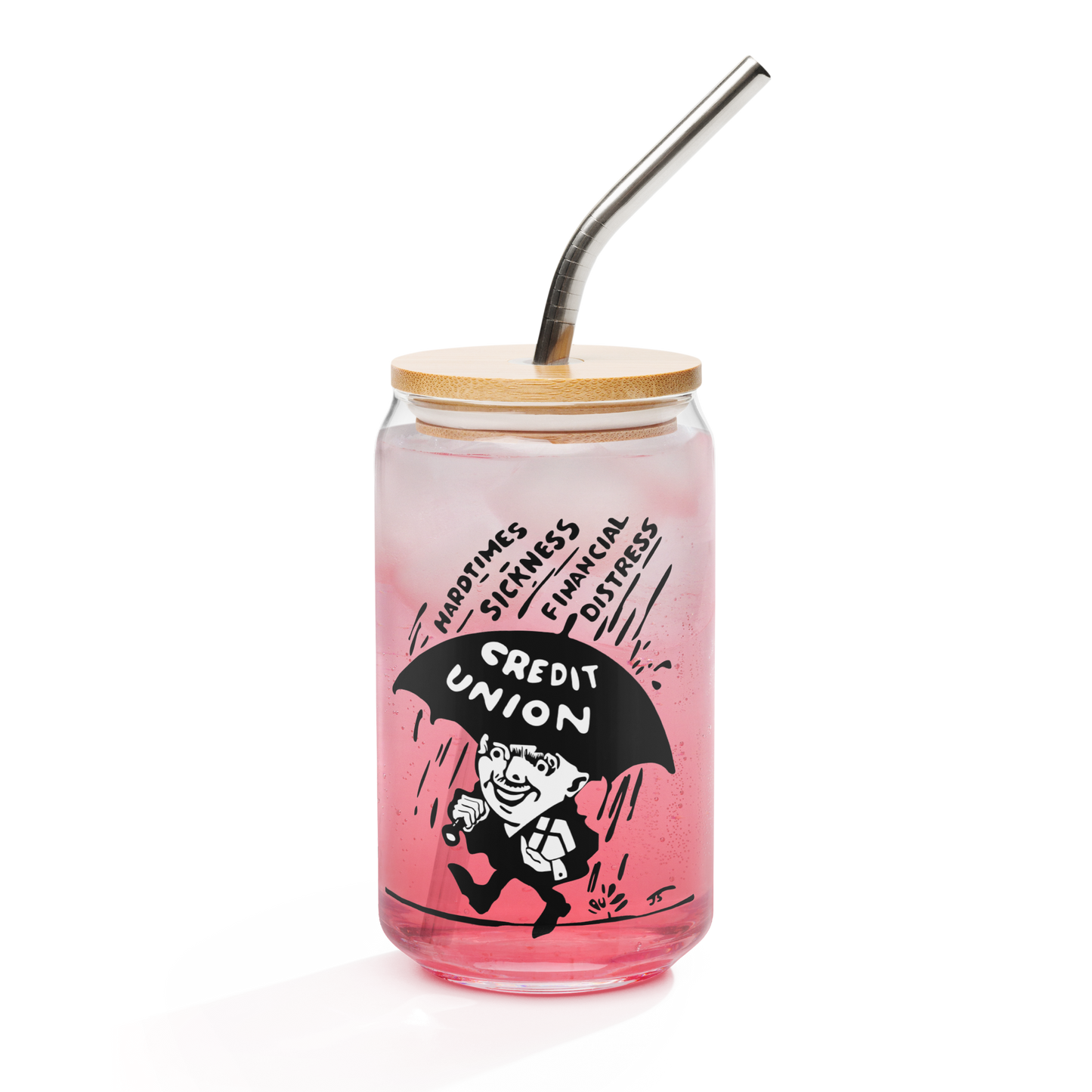 16oz Umbrella Man Can-Shaped Glass