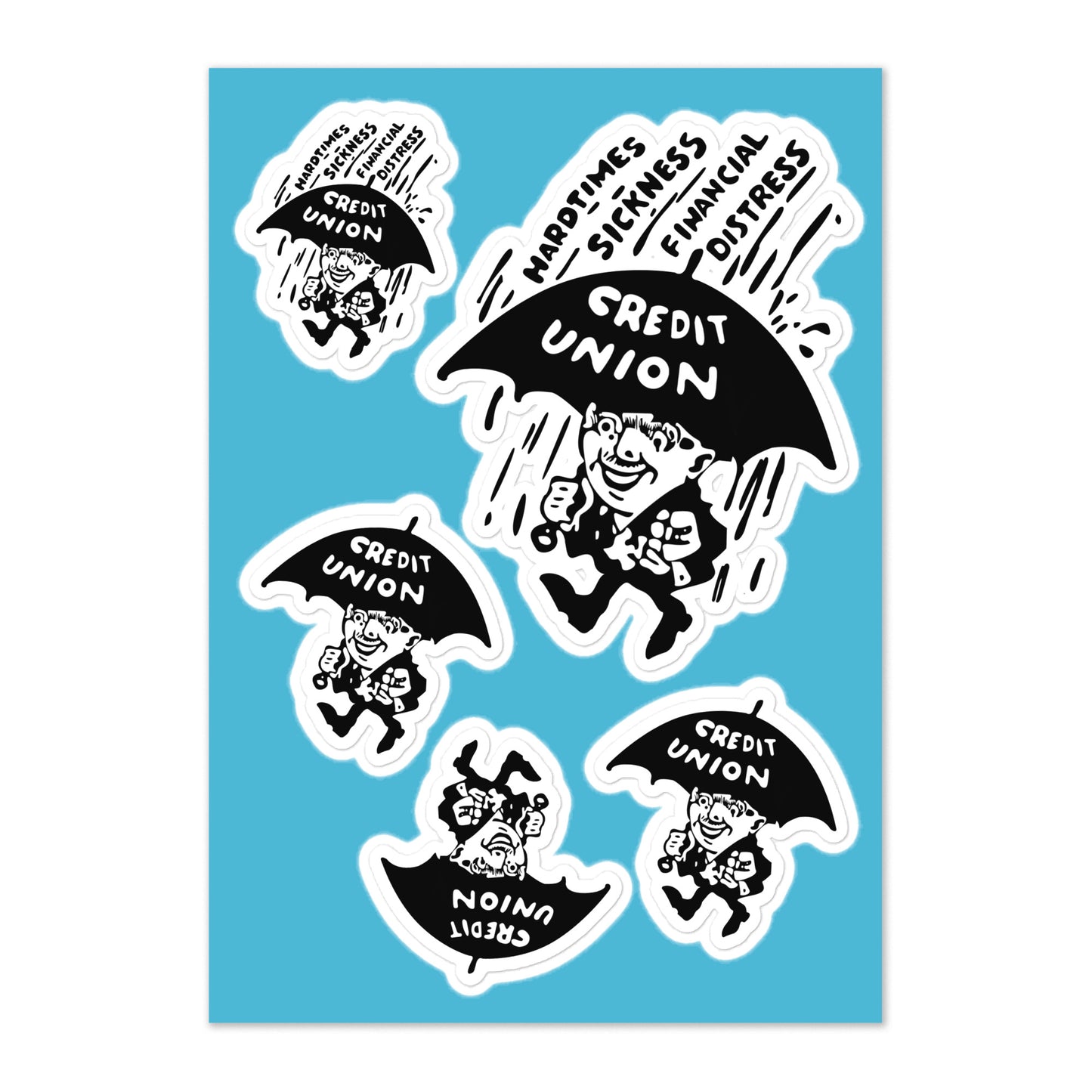 Umbrella Man Stickers