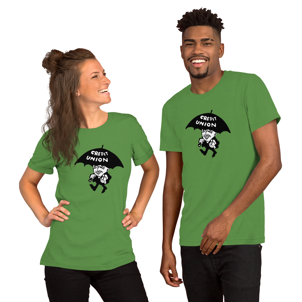 Credit Union Umbrella Man T-Shirt