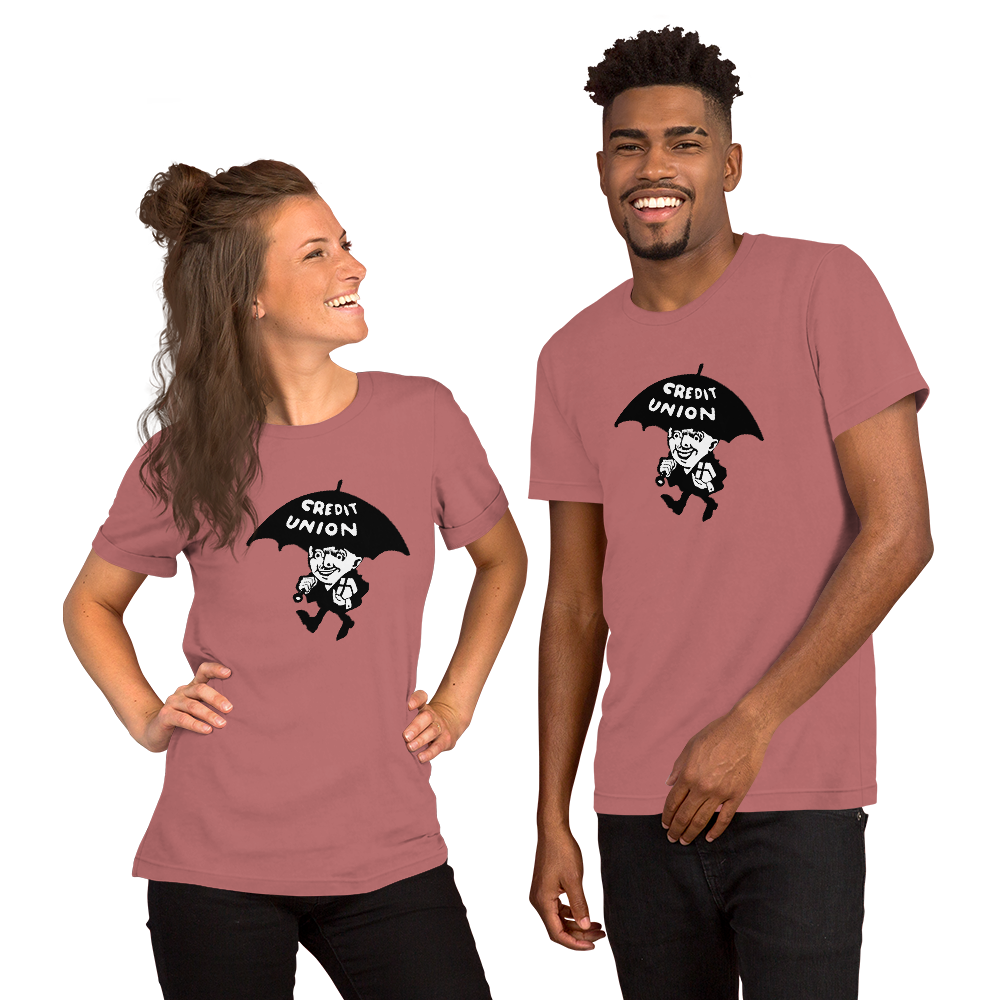 Credit Union Umbrella Man T-Shirt