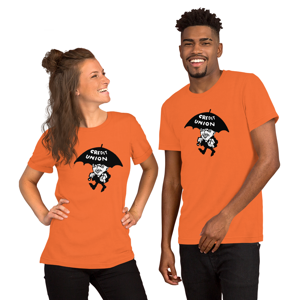 Credit Union Umbrella Man T-Shirt