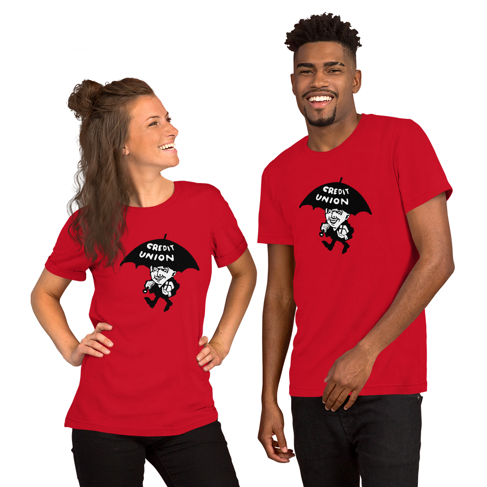 Credit Union Umbrella Man T-Shirt