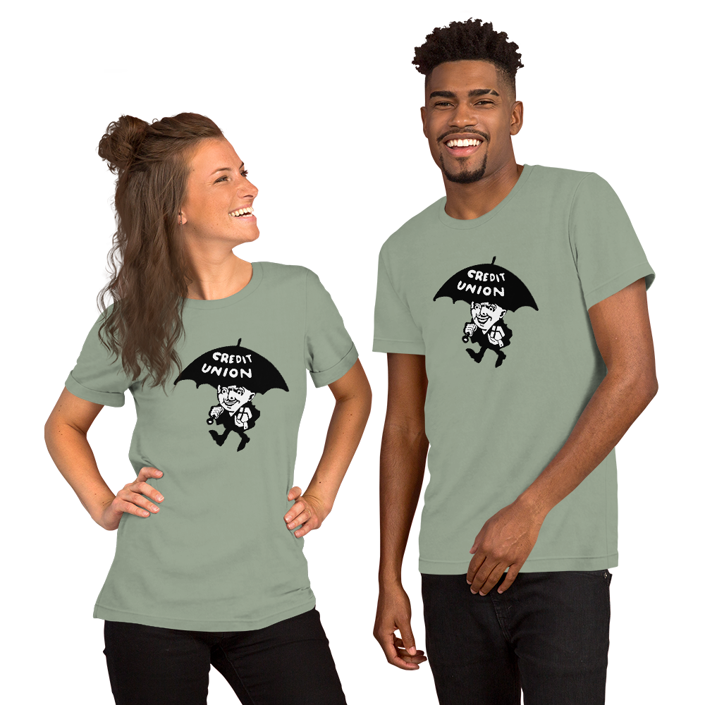 Credit Union Umbrella Man T-Shirt