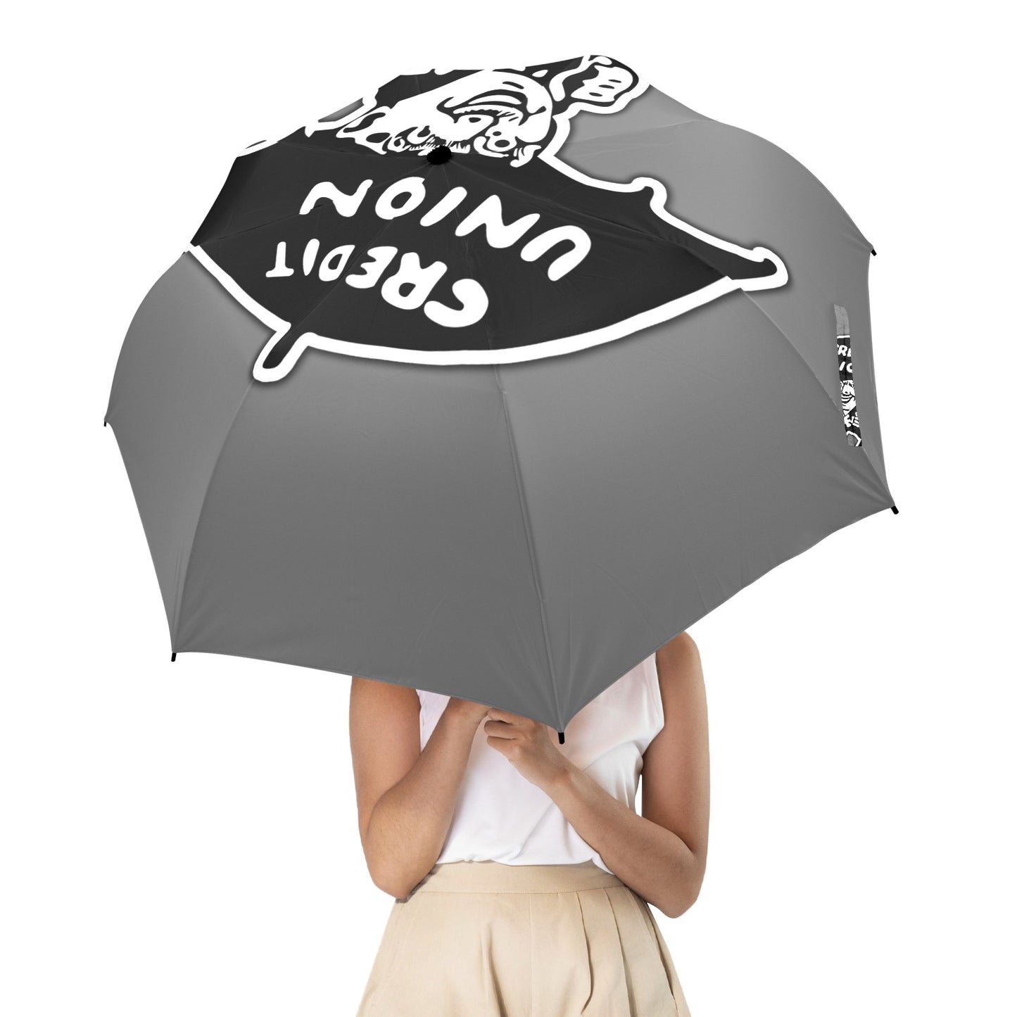 Credit Union Umbrella Man Umbrella (Grey)