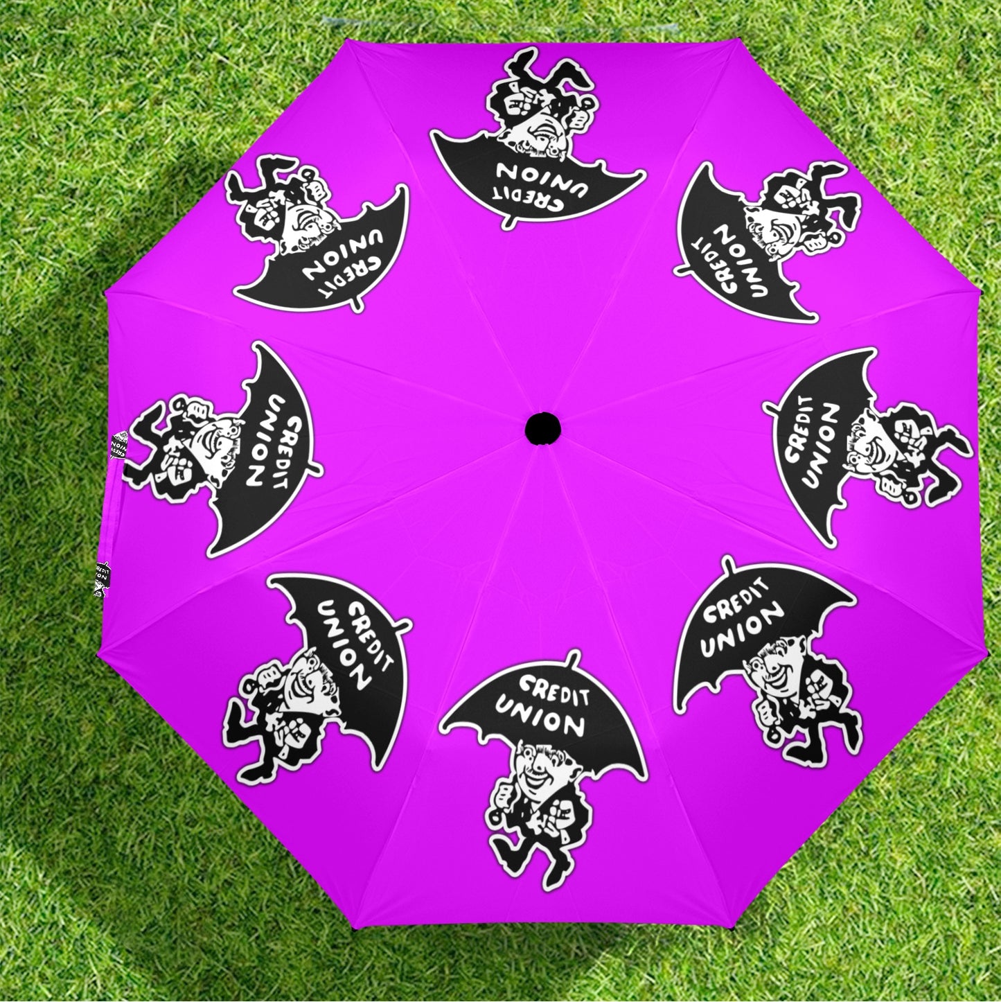 Credit Union Umbrella Man Umbrella (Bright Purple)