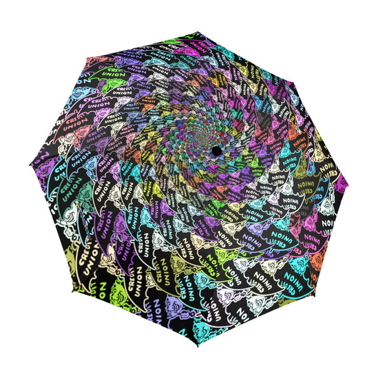 Credit Union Umbrella Man Umbrella (Rainbow Spiral)