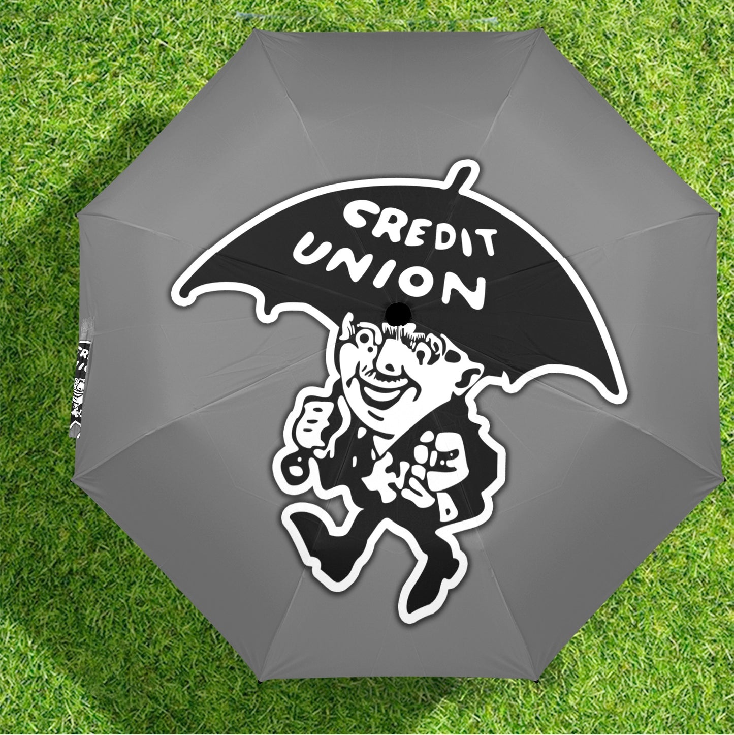 Credit Union Umbrella Man Umbrella (Grey)