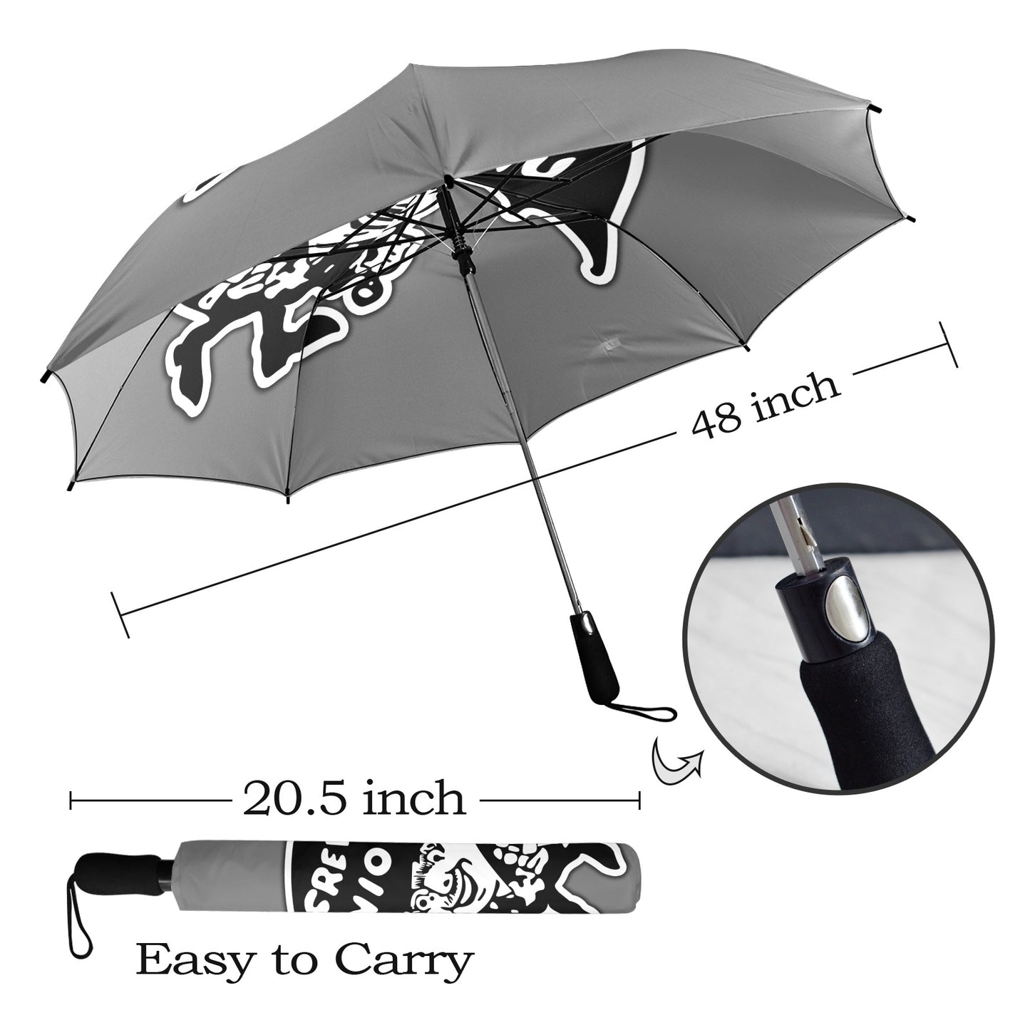 Credit Union Umbrella Man Umbrella (Grey)