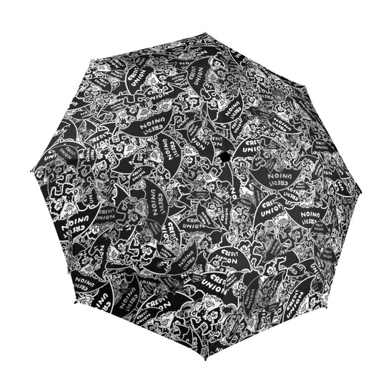 Credit Union Umbrella Man Umbrella (Black & White)