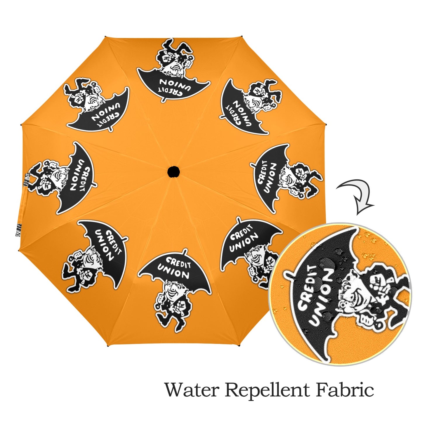 Credit Union Umbrella Man Umbrella (Bright Orange)