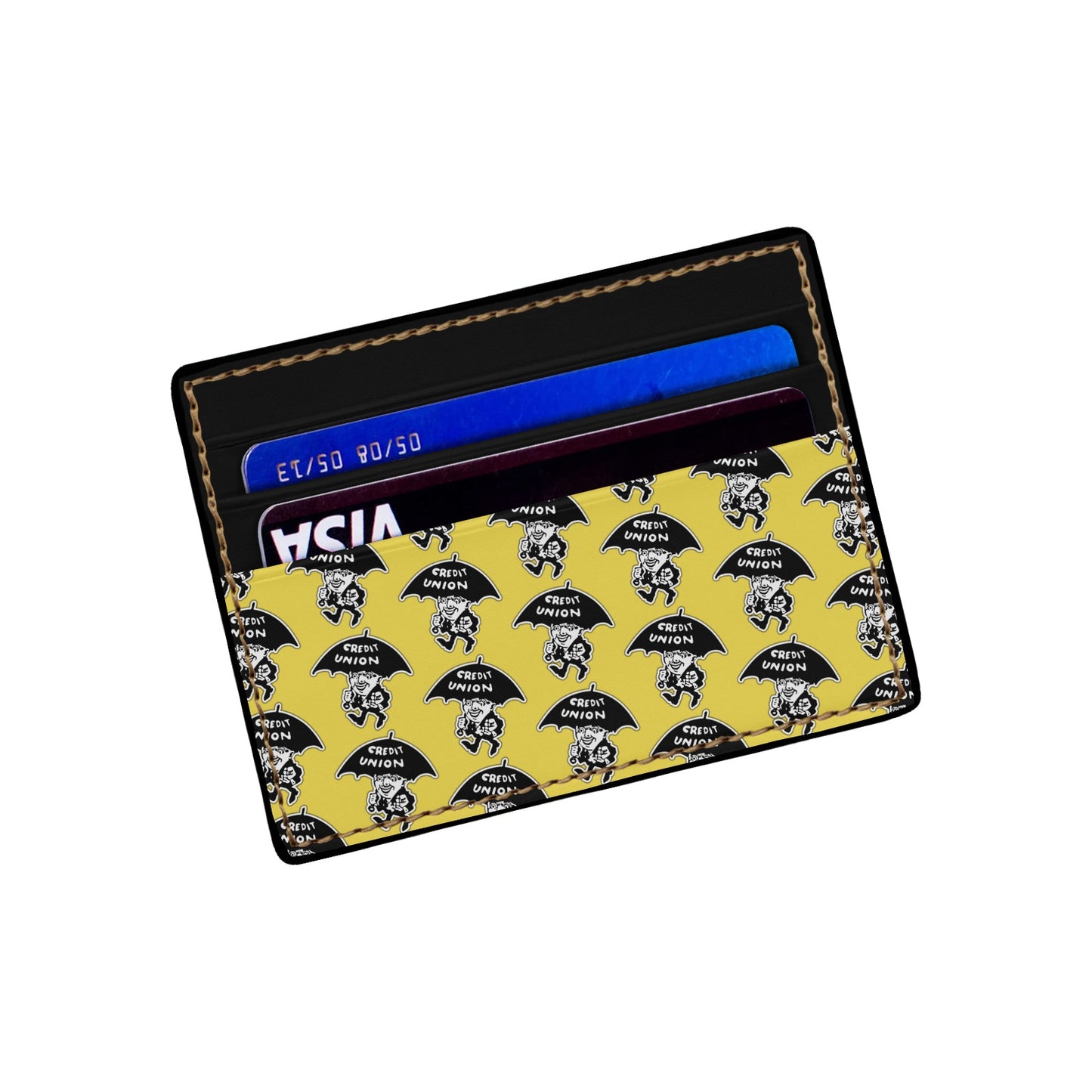 Two-Sided Card Holder/Wallet (Yellow)