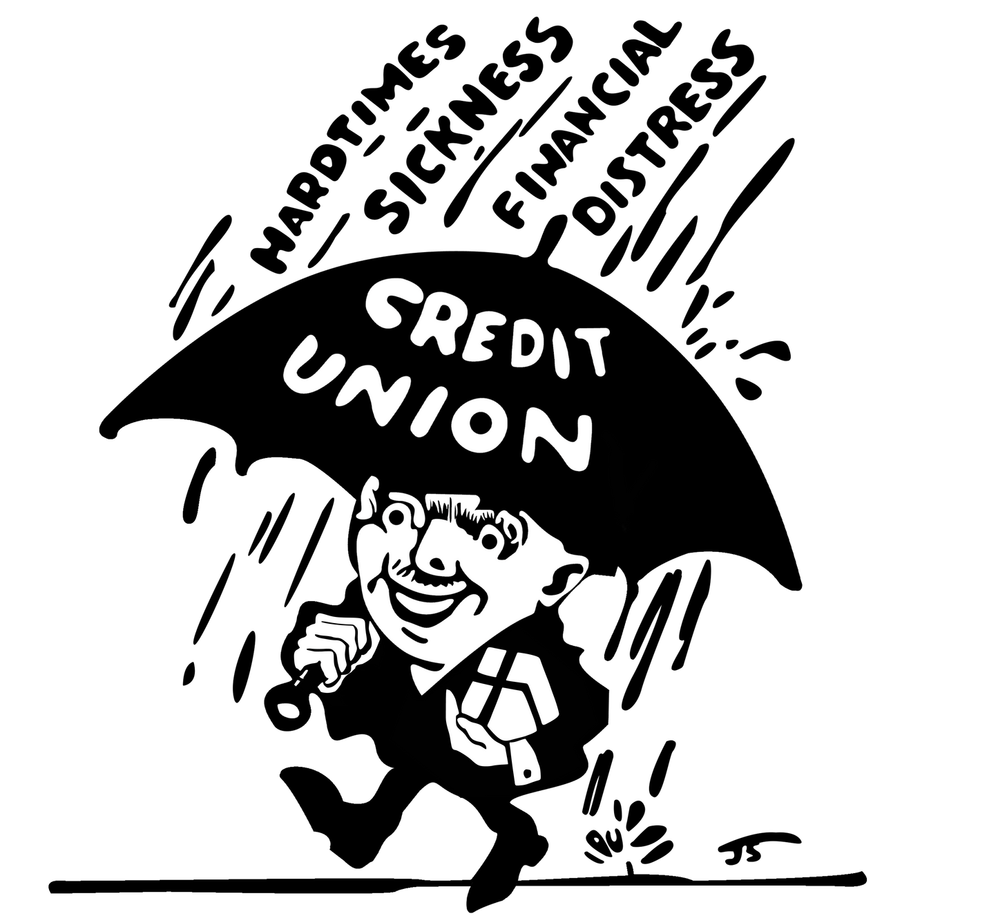 Credit Union Umbrella Man Logo Download