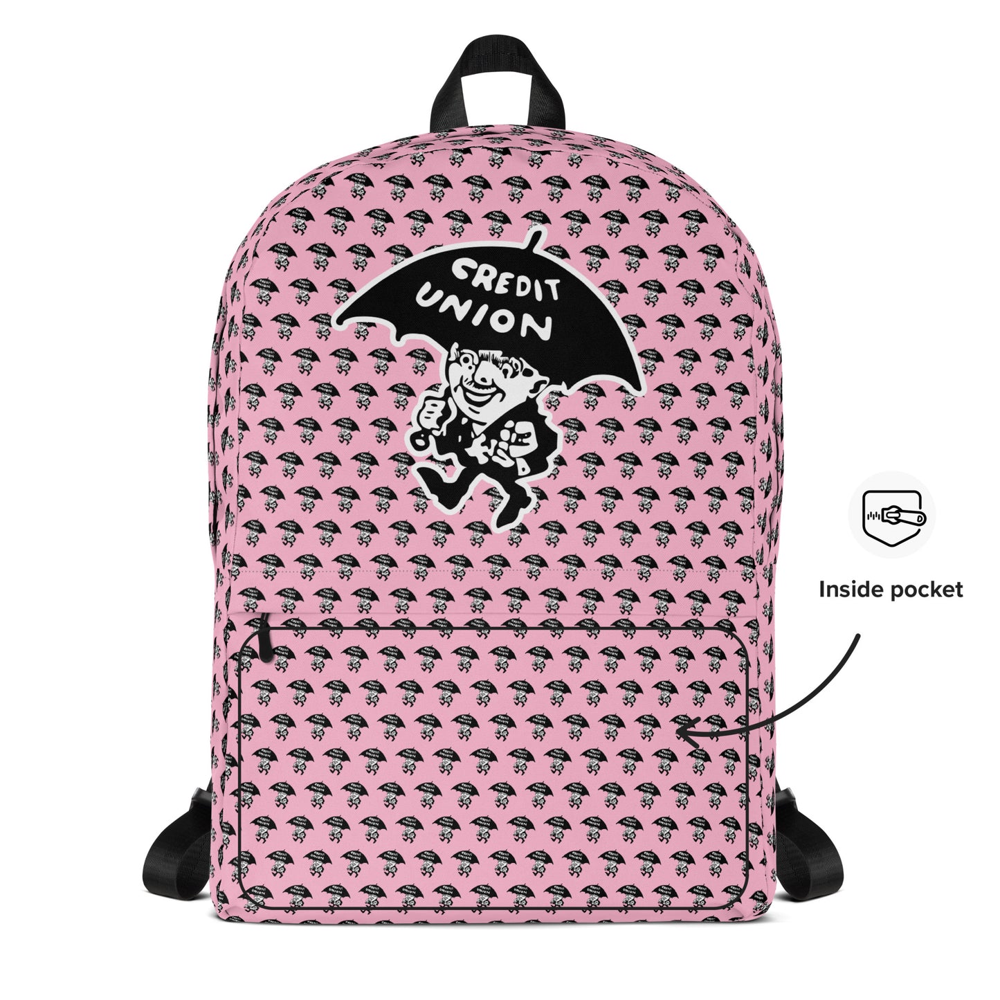 Credit Union Umbrella Man Backpack - Pink