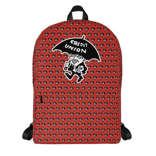 Credit Union Umbrella Man Backpack - Red