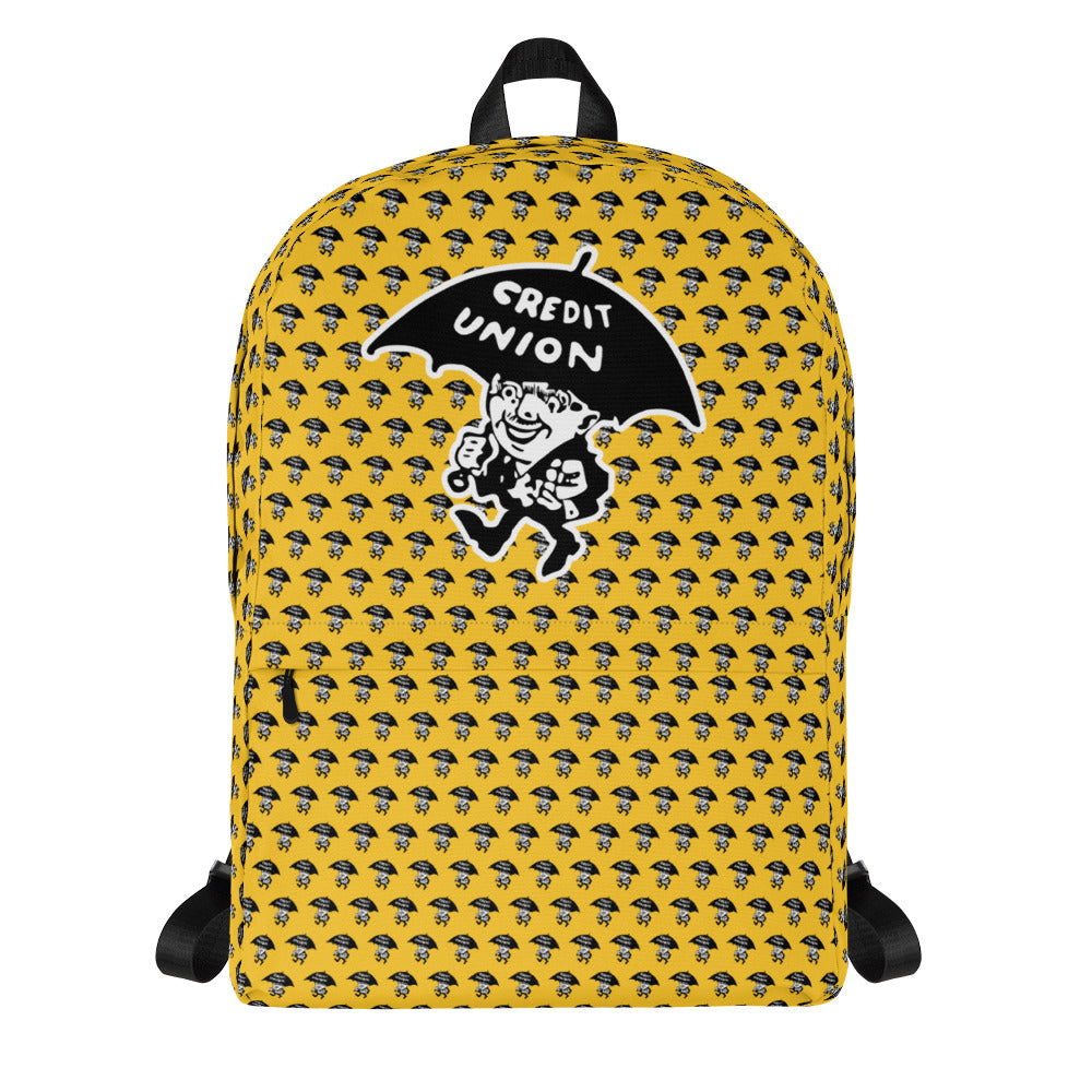 Credit Union Umbrella Man Backpack - Yellow