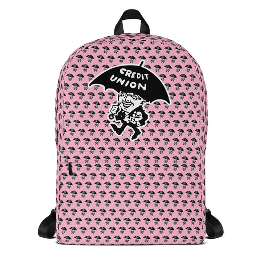 Credit Union Umbrella Man Backpack - Pink