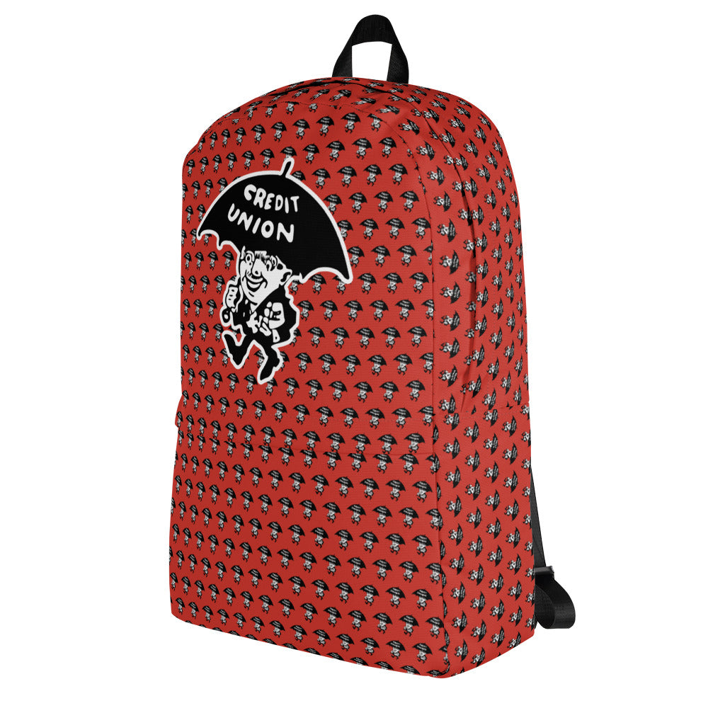 Credit Union Umbrella Man Backpack - Red