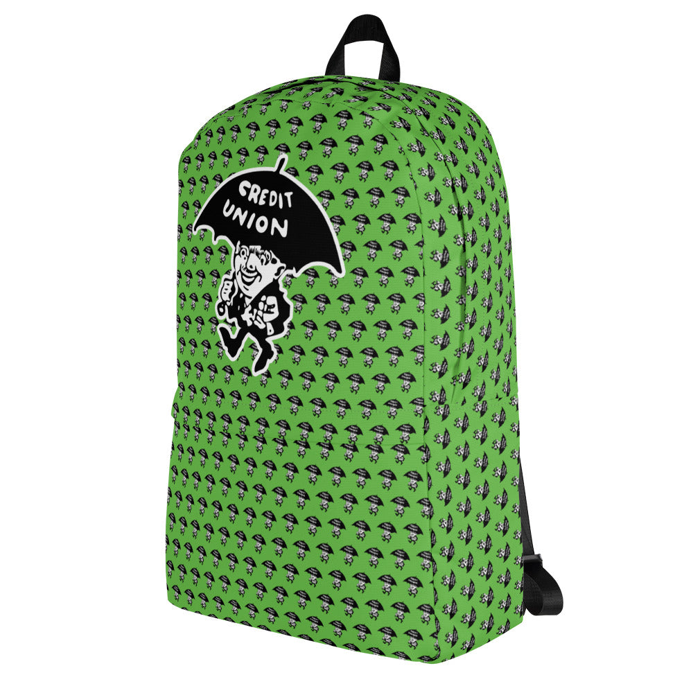 Credit Union Umbrella Man Backpack - Green