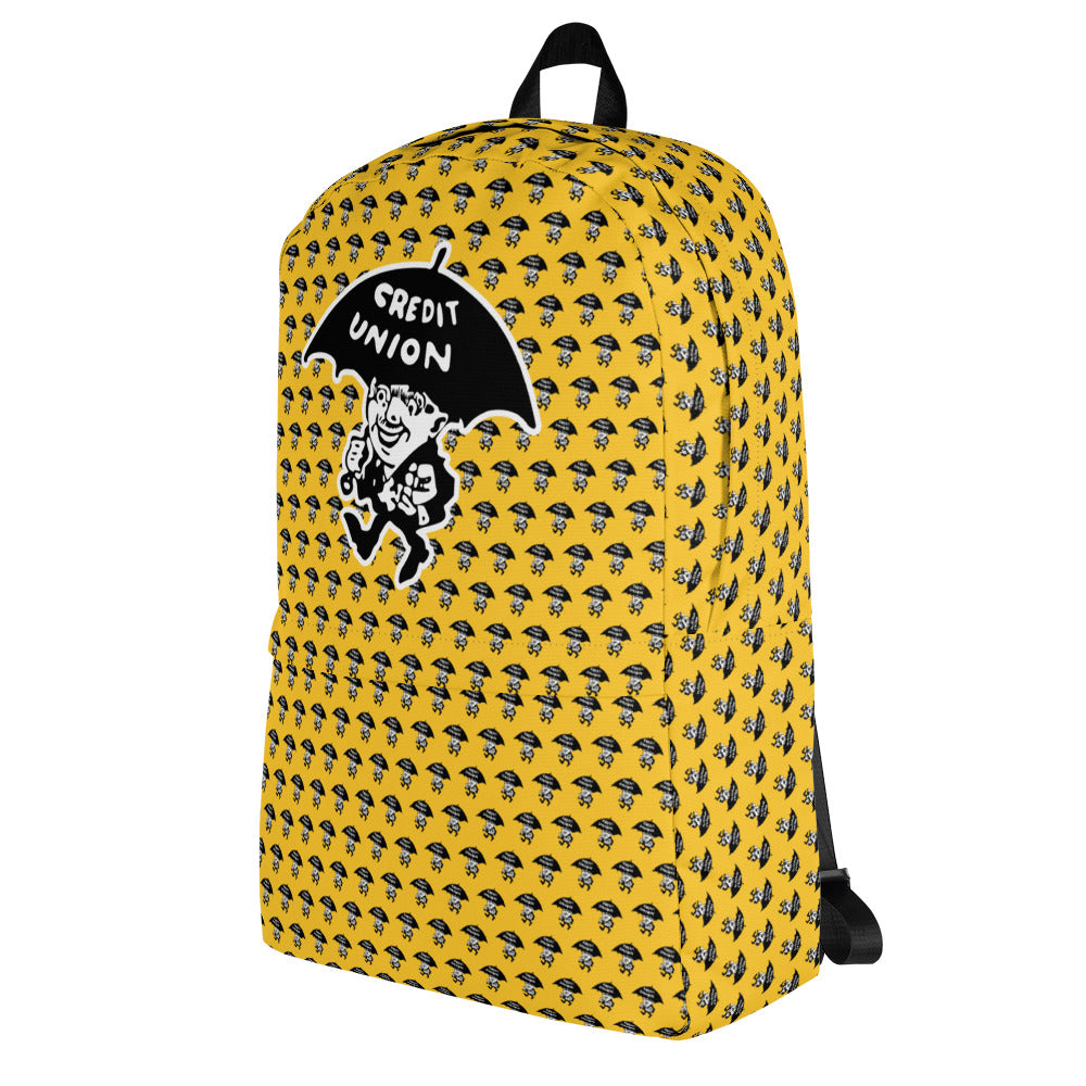 Credit Union Umbrella Man Backpack - Yellow