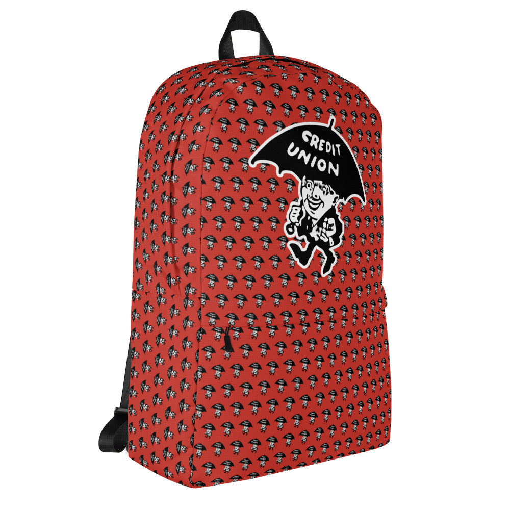 Credit Union Umbrella Man Backpack - Red