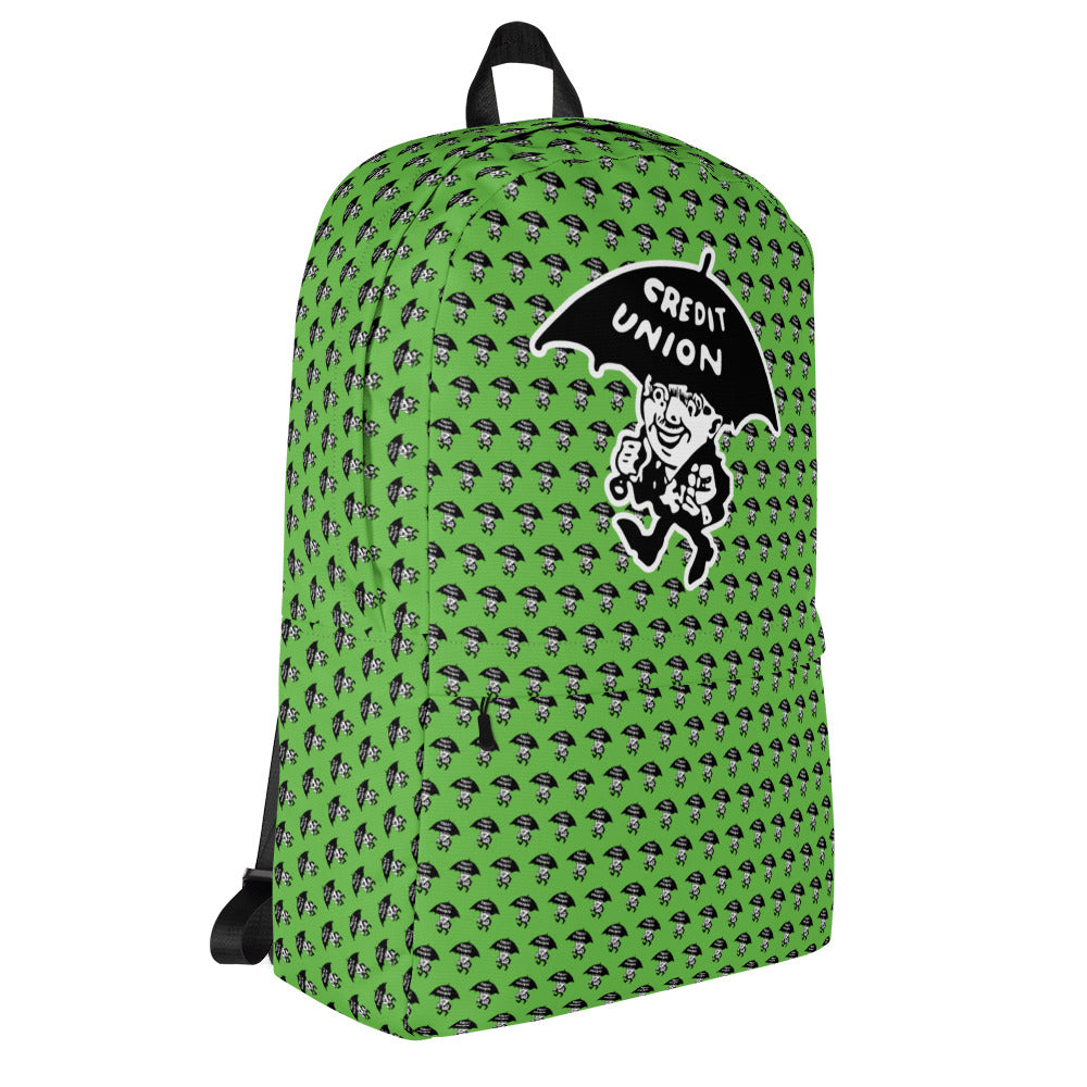 Credit Union Umbrella Man Backpack - Green