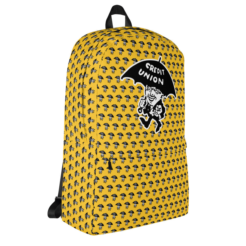 Credit Union Umbrella Man Backpack - Yellow