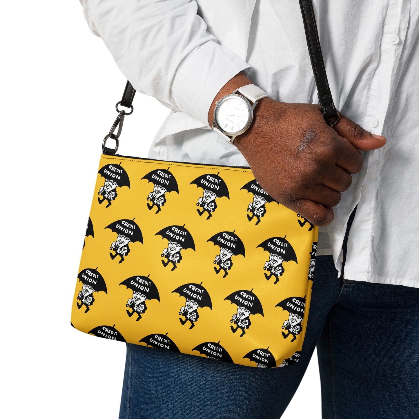 Credit Union Umbrella Man Crossbody Bag