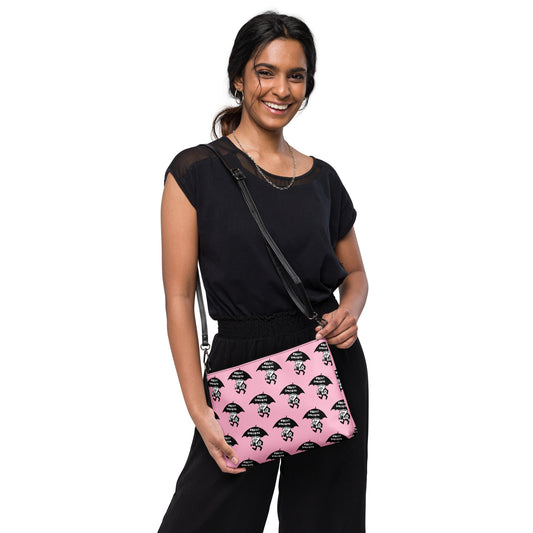 Credit Union Umbrella Man Crossbody Bag (Pink)