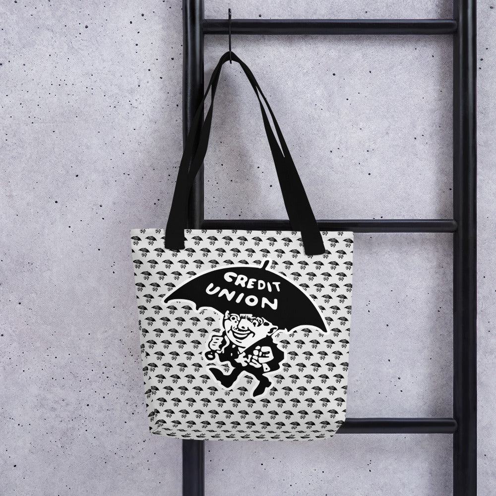 Credit Union Umbrella Man Tote Bag