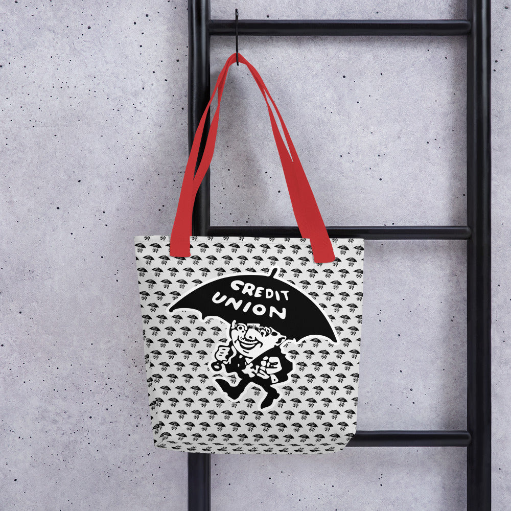 Credit Union Umbrella Man Tote Bag