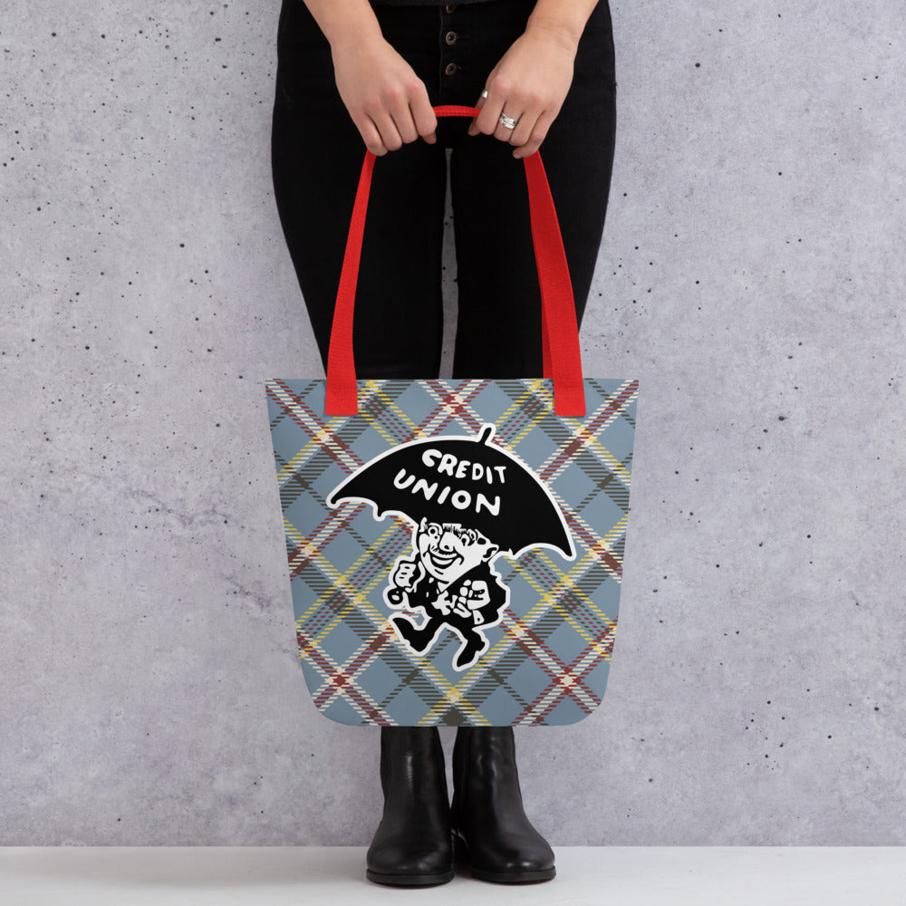 Credit Union Umbrella Man Tote Bag