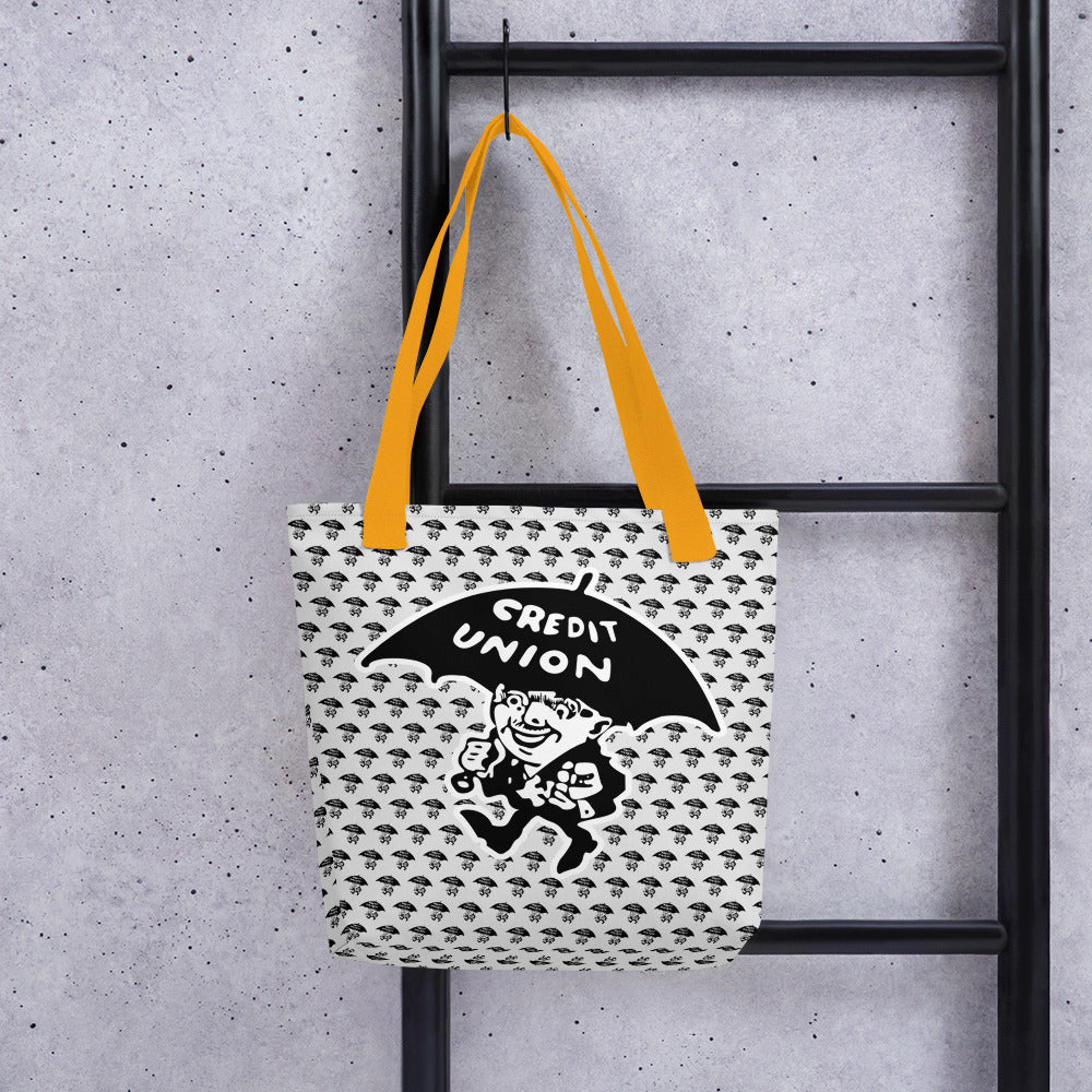 Credit Union Umbrella Man Tote Bag