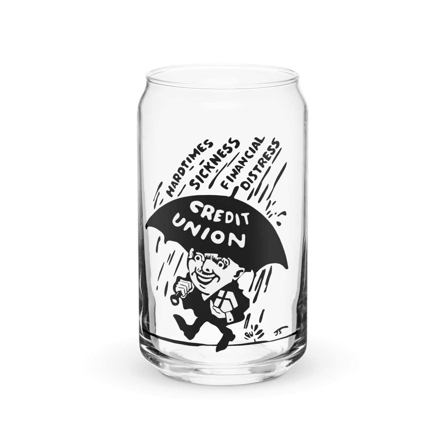 16oz Umbrella Man Can-Shaped Glass