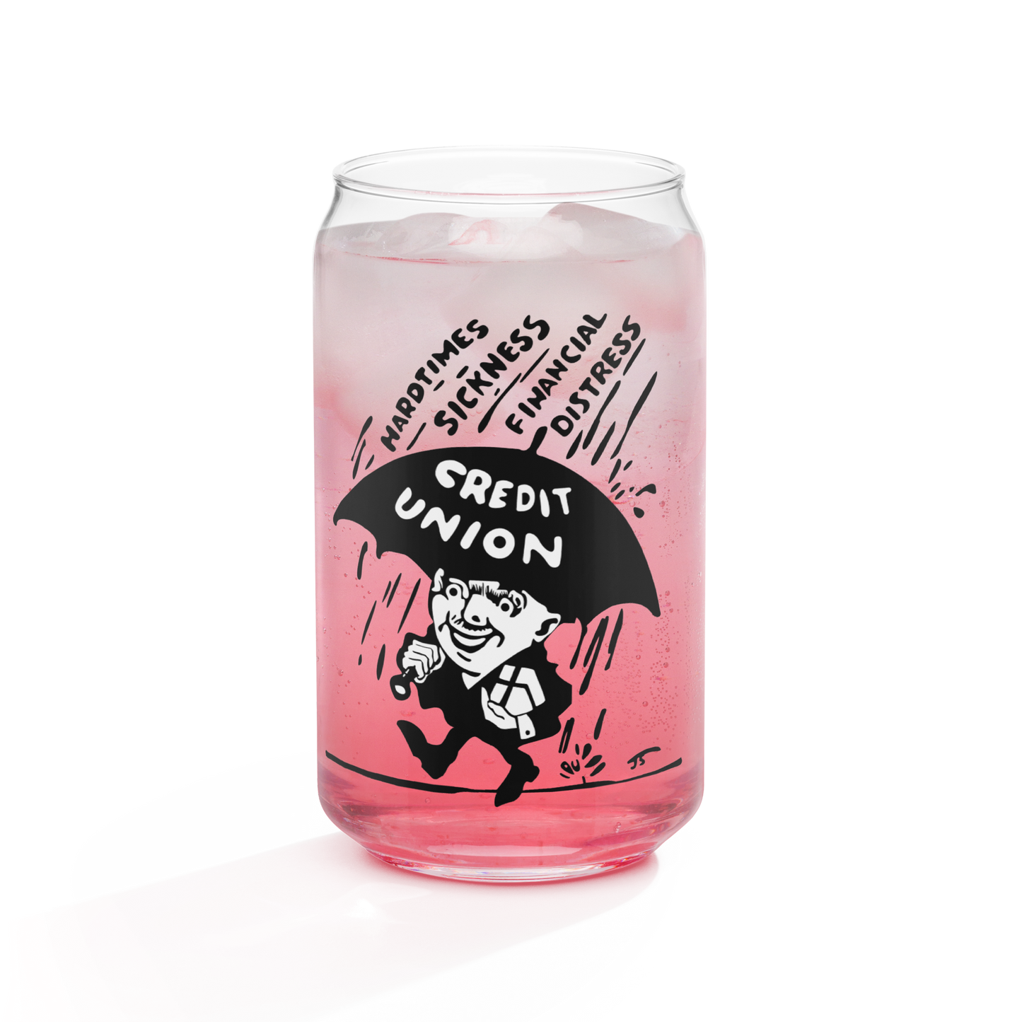 16oz Umbrella Man Can-Shaped Glass