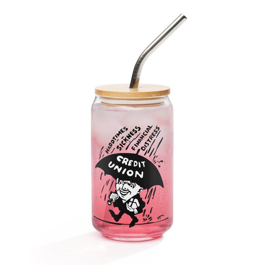 16oz Umbrella Man Can-Shaped Glass