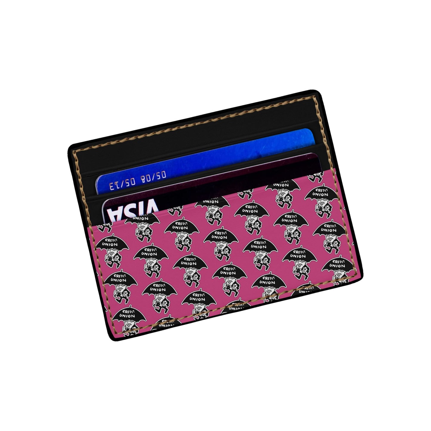 Two-Sided Card Holder/Wallet (Pink)