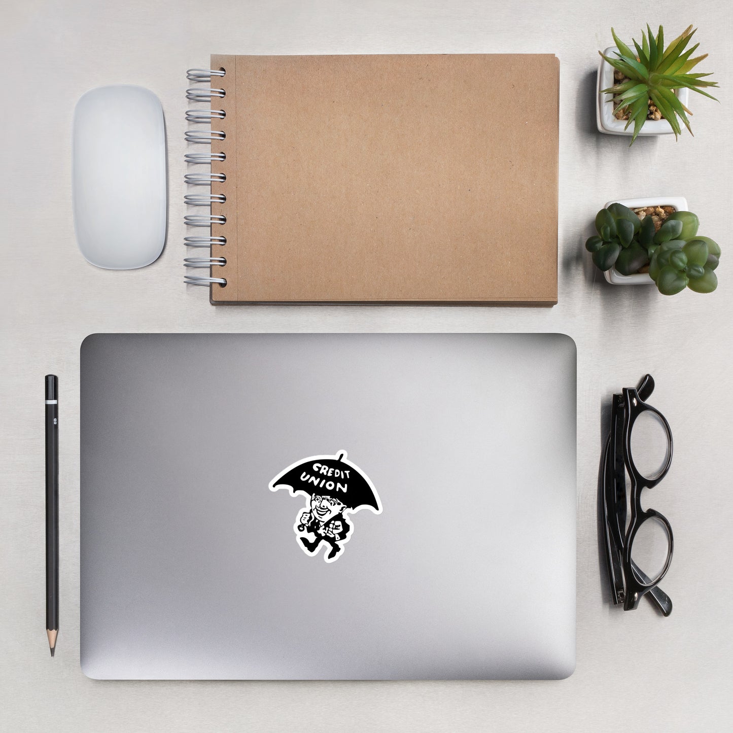 Credit Union Umbrella Man Stickers