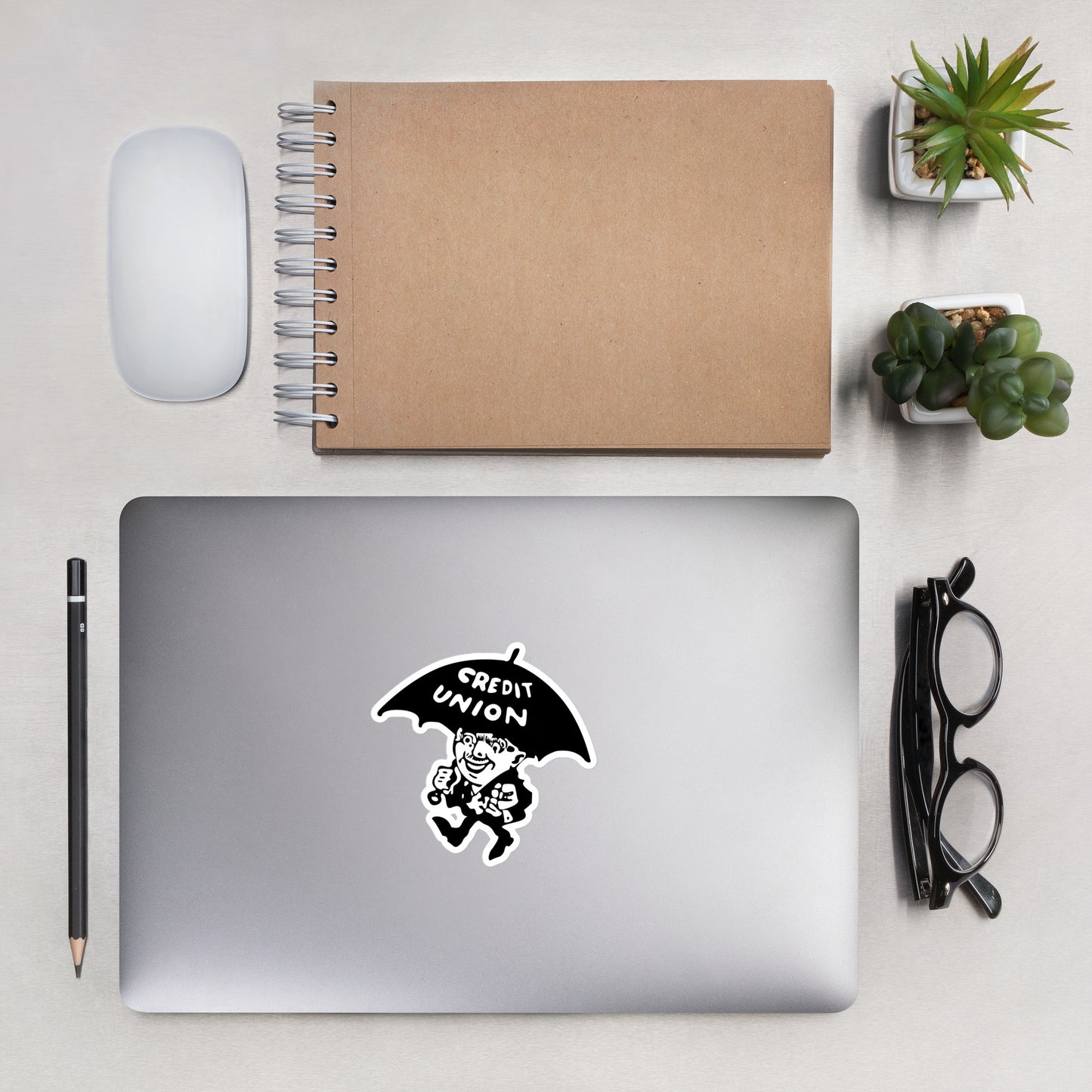 Credit Union Umbrella Man Stickers