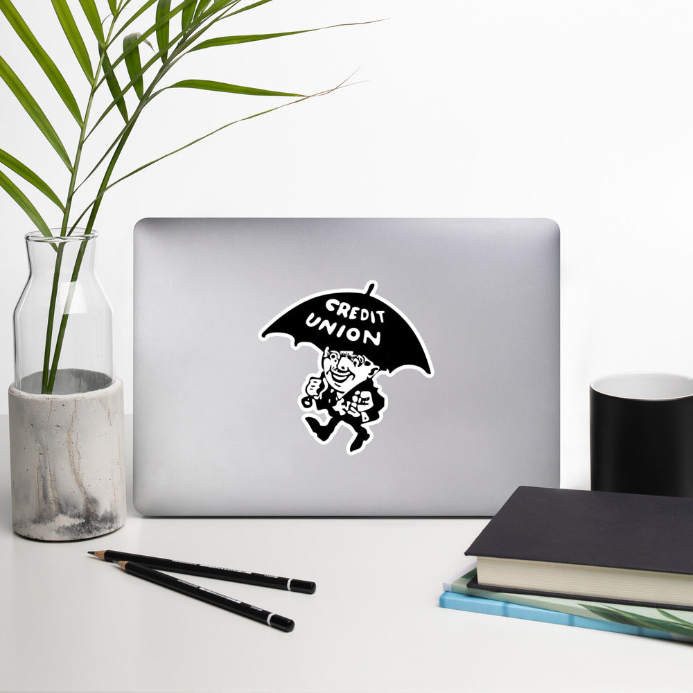 Credit Union Umbrella Man Stickers