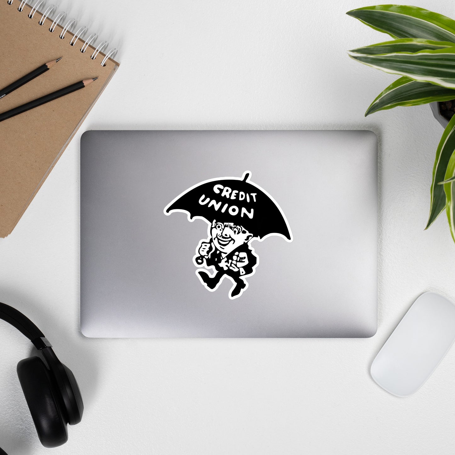 Credit Union Umbrella Man Stickers