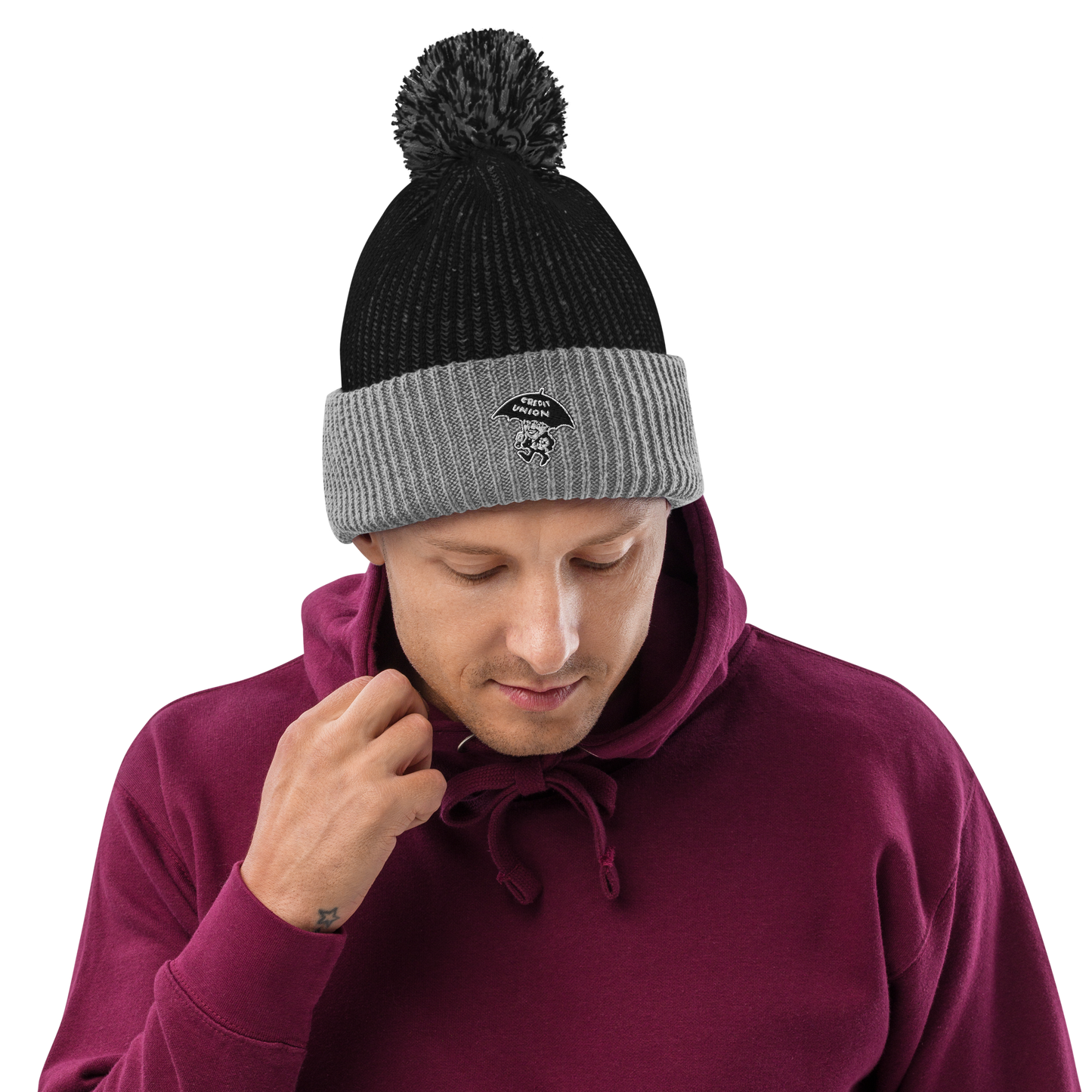 Credit Union Umbrella Man Pom-Pom Beanie / Toque / Winter Hat