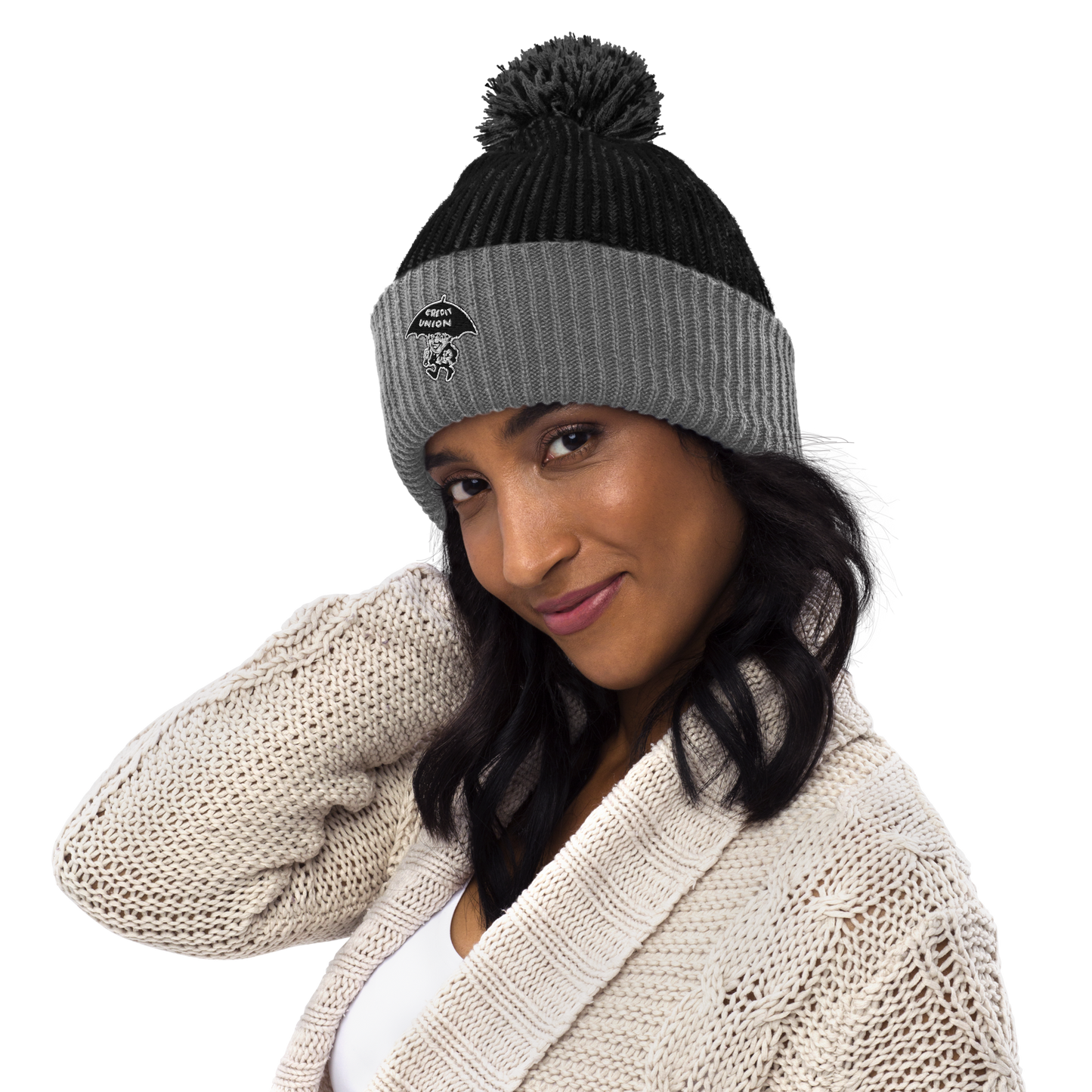 Credit Union Umbrella Man Pom-Pom Beanie / Toque / Winter Hat