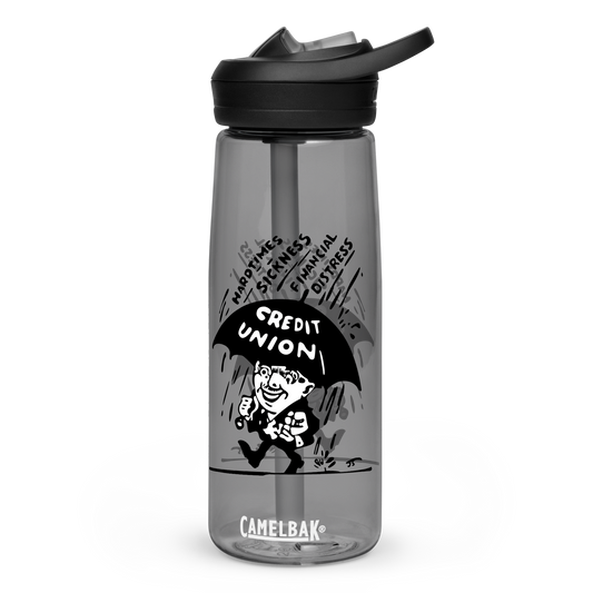 Credit Union Umbrella Man Sports Bottle