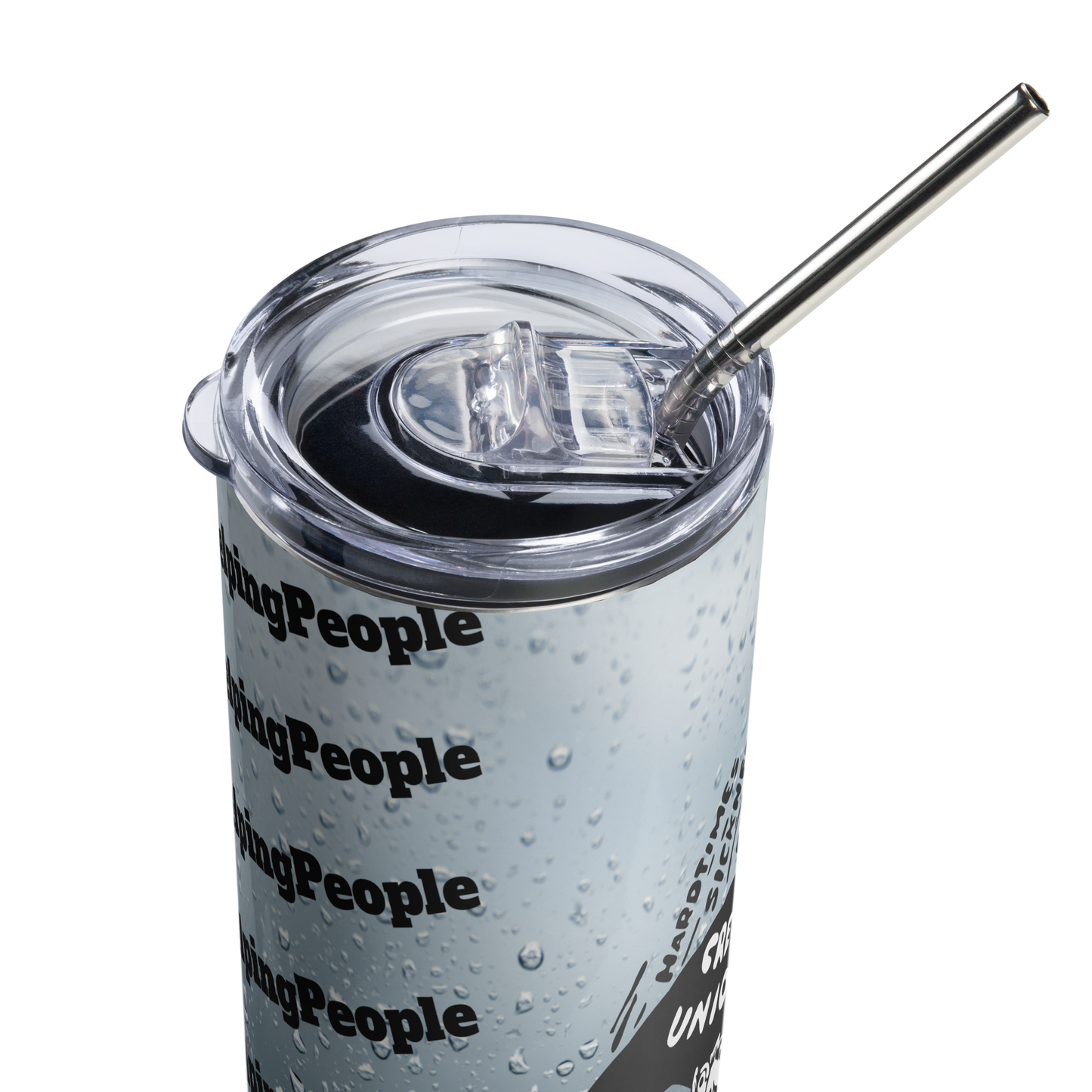 Umbrella Man Tumbler - Raindrops