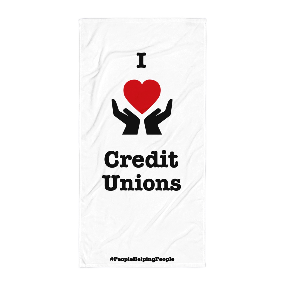 I Heart Credit Unions Beach Towel