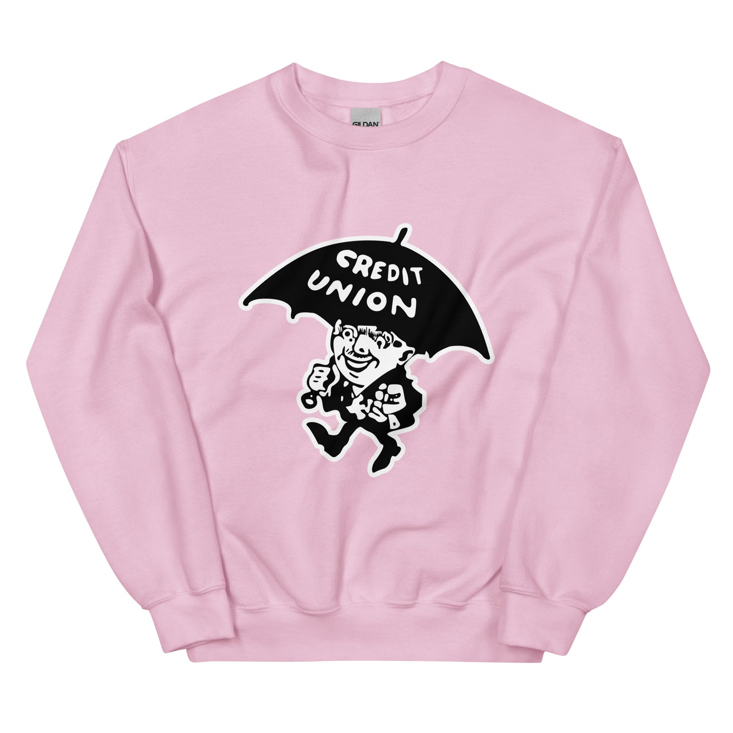 Umbrella Man Crewneck Sweatshirt (white outline)