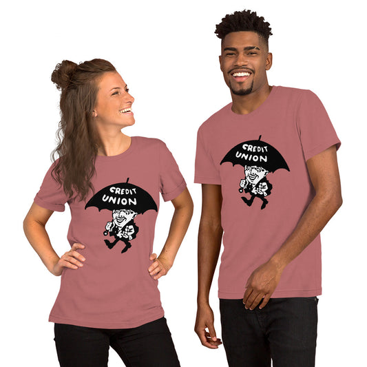 Credit Union Umbrella Man T-Shirt