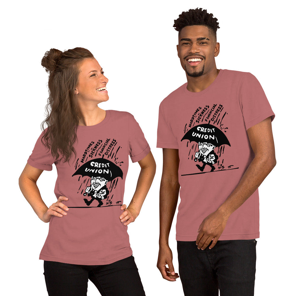 Credit Union Umbrella Man T-Shirt